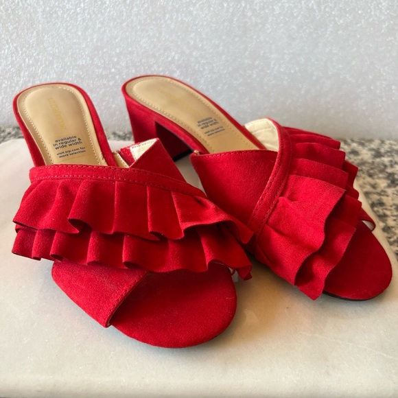 Liz Claiborne Shoes - NWOT Liz Claiborne Cerika Red Block Heel Sandals